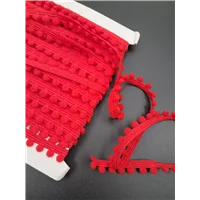 Braid Pom Pom Col 5 Red