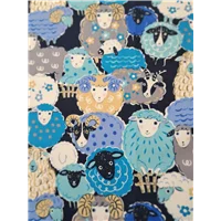 Fabric SANNO Blue Sheep