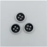 Button SA 5357 14 Col 3silv Blk 4H
