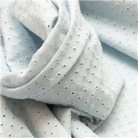 Fabric Bluebell Pale Blue Emb